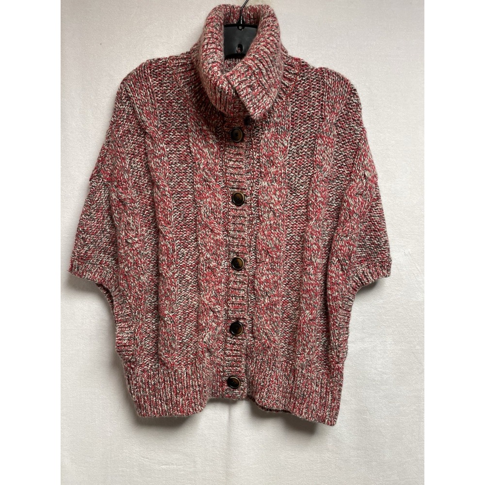 American Eagle outfitters women's sweater medium tricolor Pink‎ Tan Gray Button